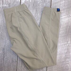 Irideon Youth Girls Beige Riding Knee Leggings Size XL Skinny Suede Patches